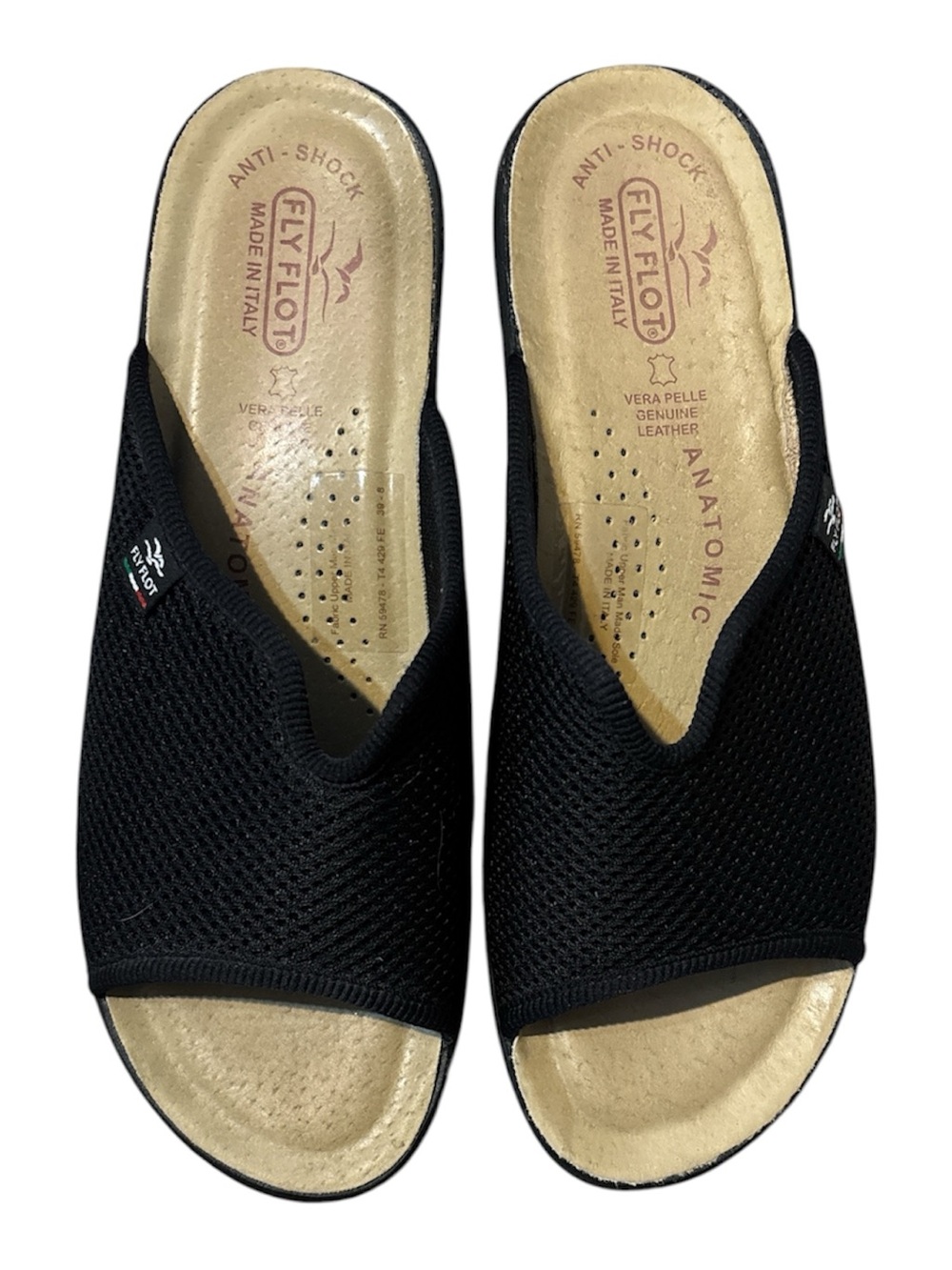 Fly Flot Women’s Black Open-Toe Slip-On Clogs